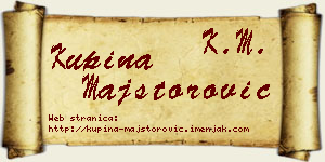 Kupina Majstorović vizit kartica